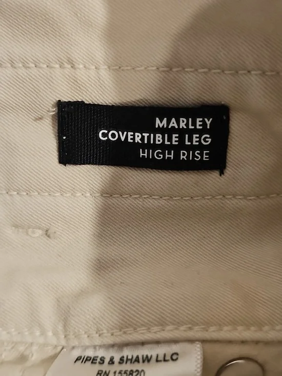 Veronica Beard Marley Convertible Leg High Rise Utility Pant Ecru Sz 29 - Picture 10 of 13